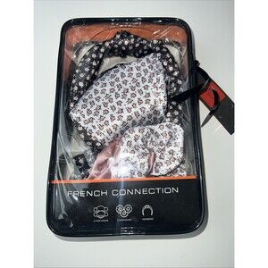 French Connection Reusable Washable Face Masks, Headband And 3 Scrunchies Set